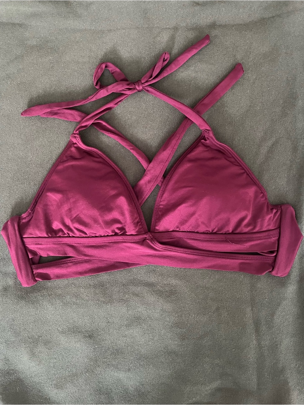Kona Sol Deep Plum Bikini Top